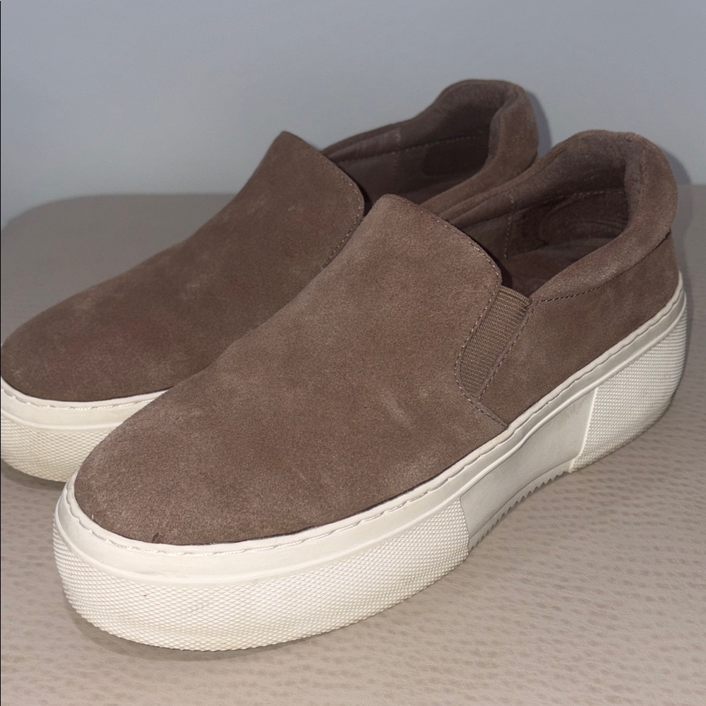 J/Slides NYC Women's Brown Suede Slip-On Sneakers